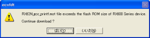 exceeds the flash ROM size